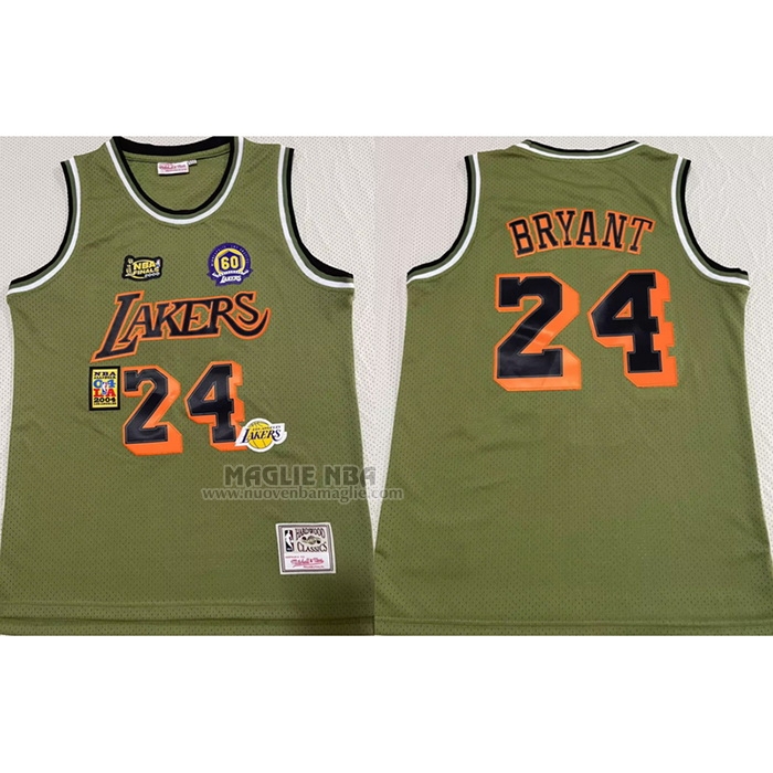 Maglia
 Kobe Bryant NO 24 Los Angeles Lakers Mitchell & Ness Verde
